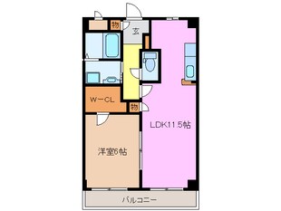 伊勢中川駅 徒歩4分 2階の物件間取画像